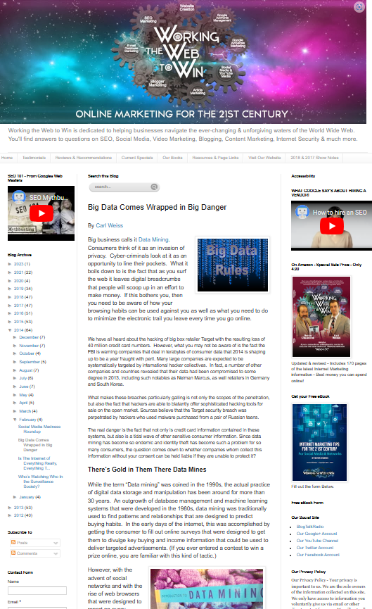 WorkingTheWeb2W's tweet image. It’s getting bigger – READ: Big Data Comes Wrapped in Big Danger - ow.ly/GL8750XjpWb