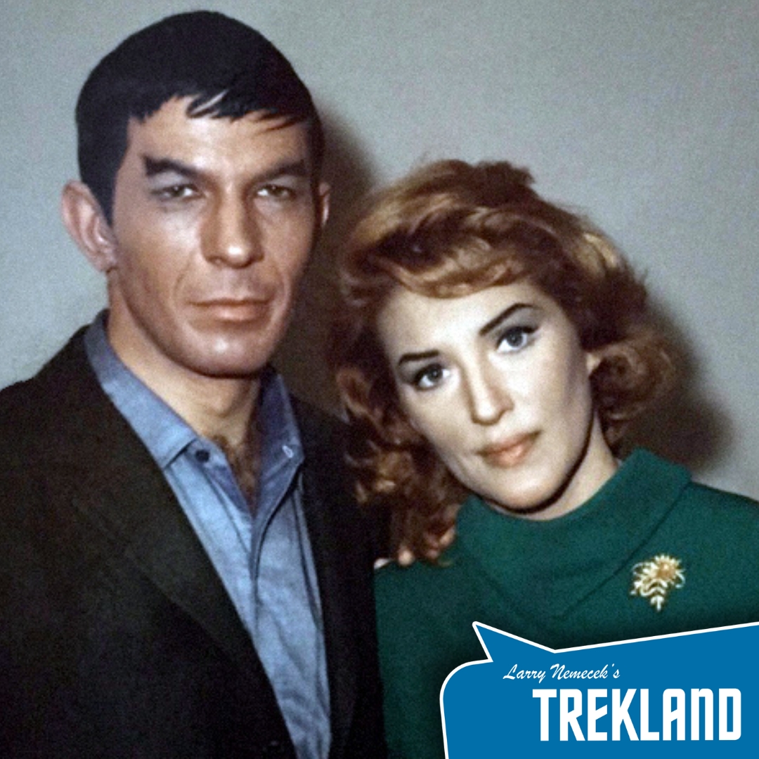 larrynemecek's tweet image. ON THIS DATE *61* YEARS AGO a young #LeonardNimoy &amp;amp; #MajelBarrett came for the *first* pass make-up takes for their complex (!) alien looks at the start of filming #StarTrek’s “The Cage” (or is that tinged light green testing for Susan Oliver’s Vina? 😉)  

#trekland #desilu #TOS
