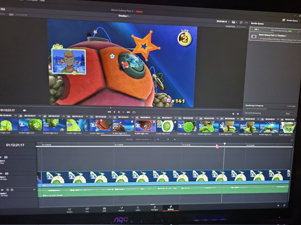 CosmicZephyrus's tweet image. Late night editing and rendering for the win 😴