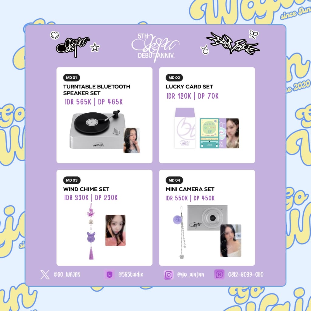 🇮🇩 INA GO ] PO aespa - 5th Debut Anniversary MD Merch 💙 Lucky