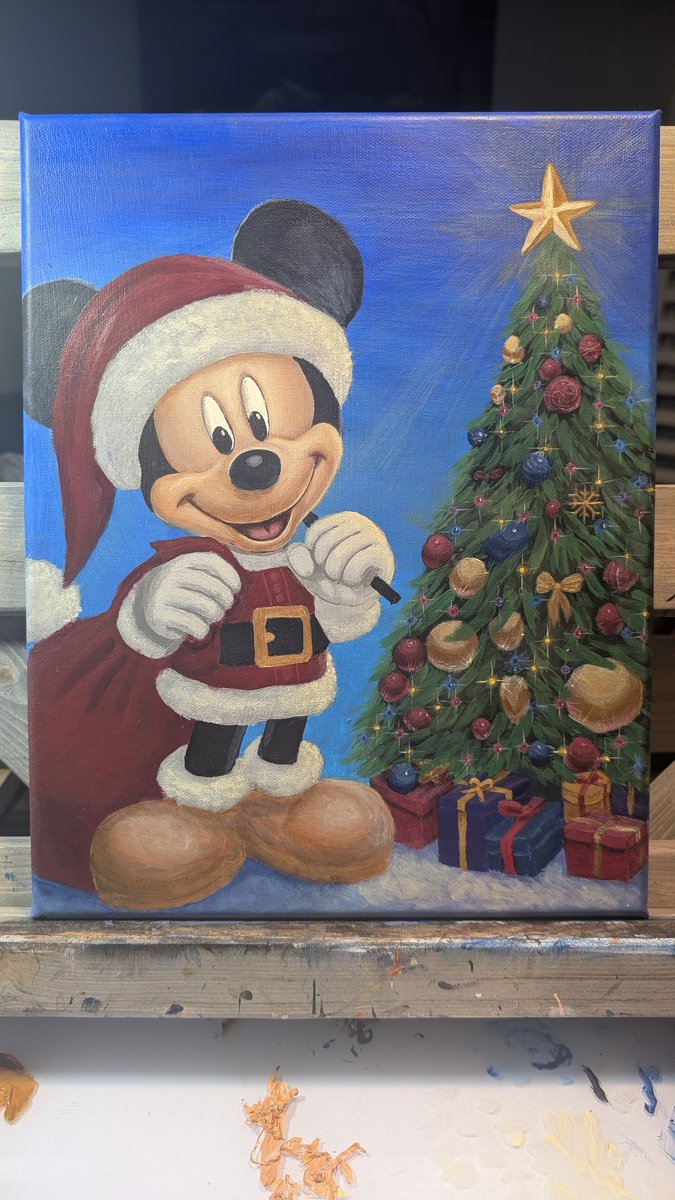 Mickey's Christmas
11x14 acrylic on canvas