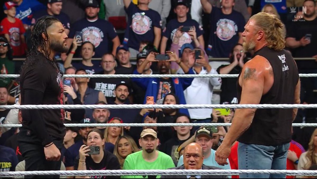 Roman Reigns and Brock Lesnar facing off in big 2025.

#WWERaw
