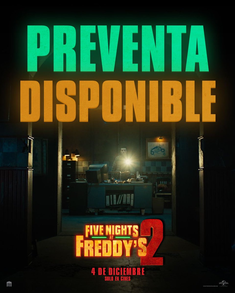 La preventa inició y el juego también 🐻🤖🩸

¿Estás listo para comprar tus entradas para #FiveNightsAtFreddys2? 😎

Comprá ya por nuestra página web grupocine.com.uy y boleterías 🎬🙌