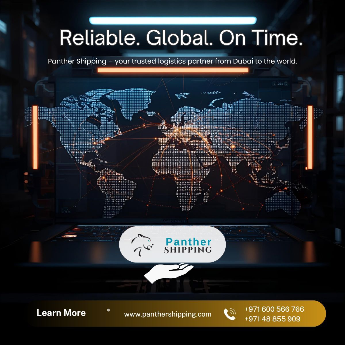 panthership's tweet image. Reliable. Global. On Time.

Panther Shipping – your trusted logistics partner from Dubai to the world.

📞 +971 600 566 766 | +971 48 855 909
🌐 panthershipping.com

#PantherShipping #LogisticsDoneRight #ShippingExperts