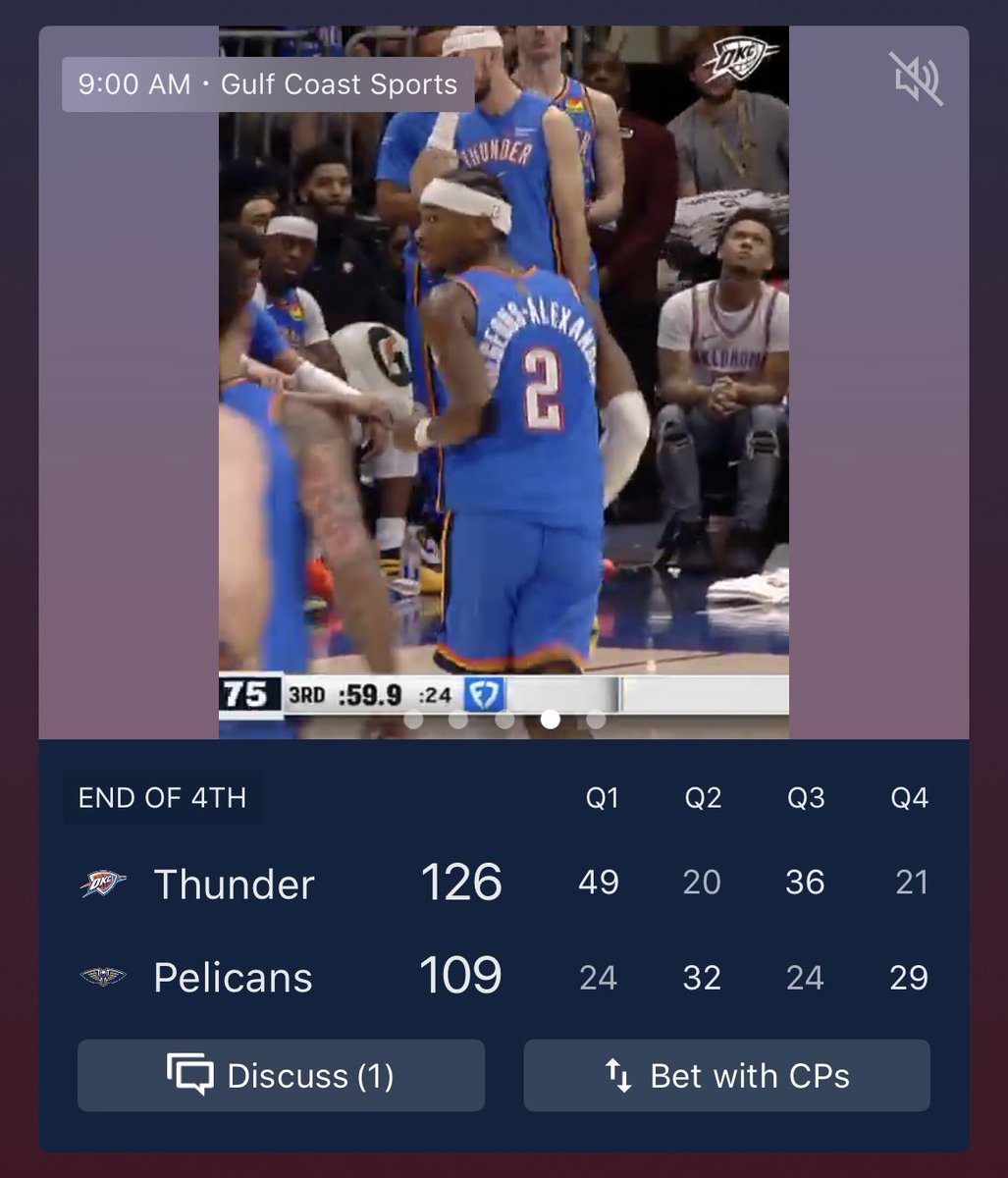 The Thunder have opened the season 14–1…and they’re currently on a 6-game heater. 

Unreal 😳 