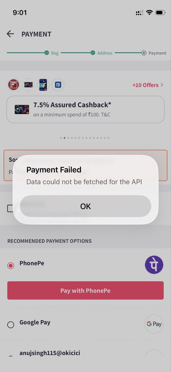 anujsingh115's tweet photo. @Myntra @GooglePayIndia Payment keeps failing on Myntra via GPay (amount not deducted). Please check and resolve. https://t.co/TNALxJopiR