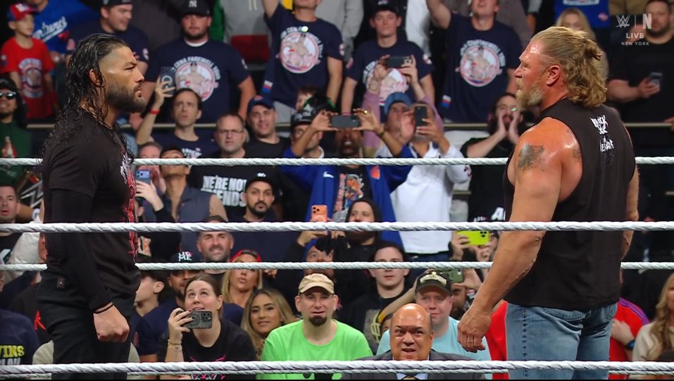 EliteClubS0B's tweet image. The official teams for the men&apos;s Survivor Series War Games match...

Roman Reigns 
CM Punk
Cody Rhodes 
Jimmy Uso 
Jey Uso 

vs.

Brock Lesnar 
Bronson Reed
Bron Breakker
Logan Paul 
Drew McIntyre 

THIS IS STACKED 🔥