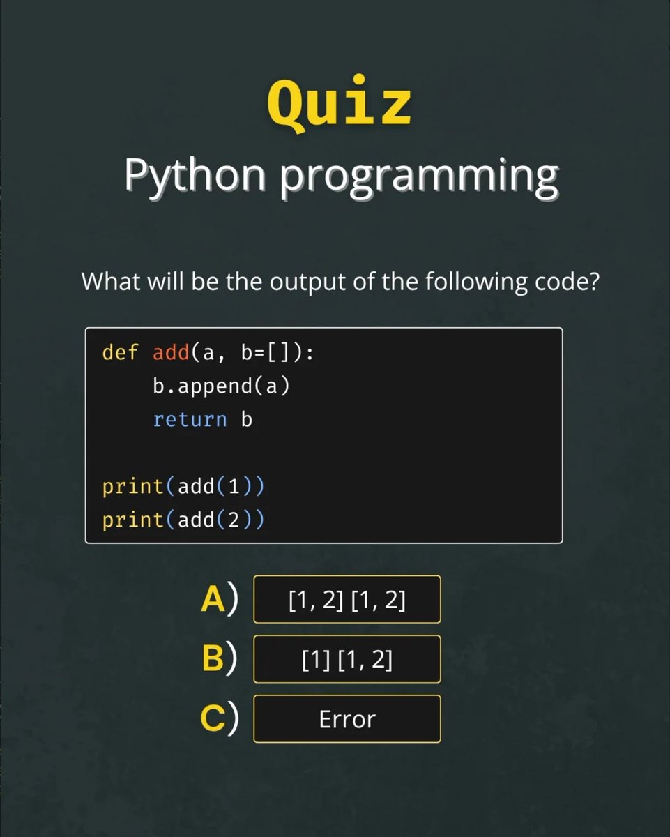 Python_Dv's tweet image. 🤔🚀 Comment your answers below! 👇