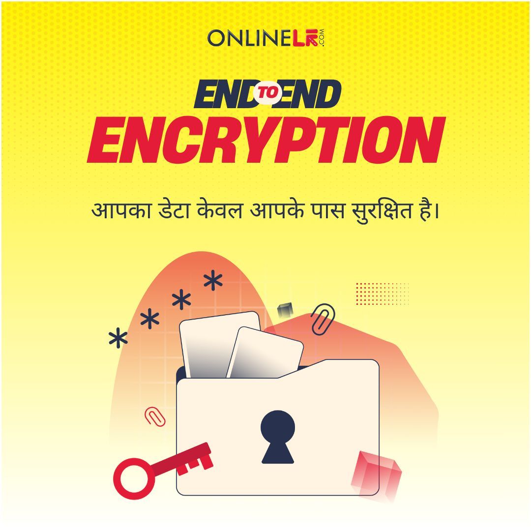 OnlineLRSupport's tweet image. Top Security
आपके डॉक्यूमेंट सिर्फ आप तक ही सीमित रहते हैं।

#ONLINELR #EndToEndEncryption #UserPrivacy