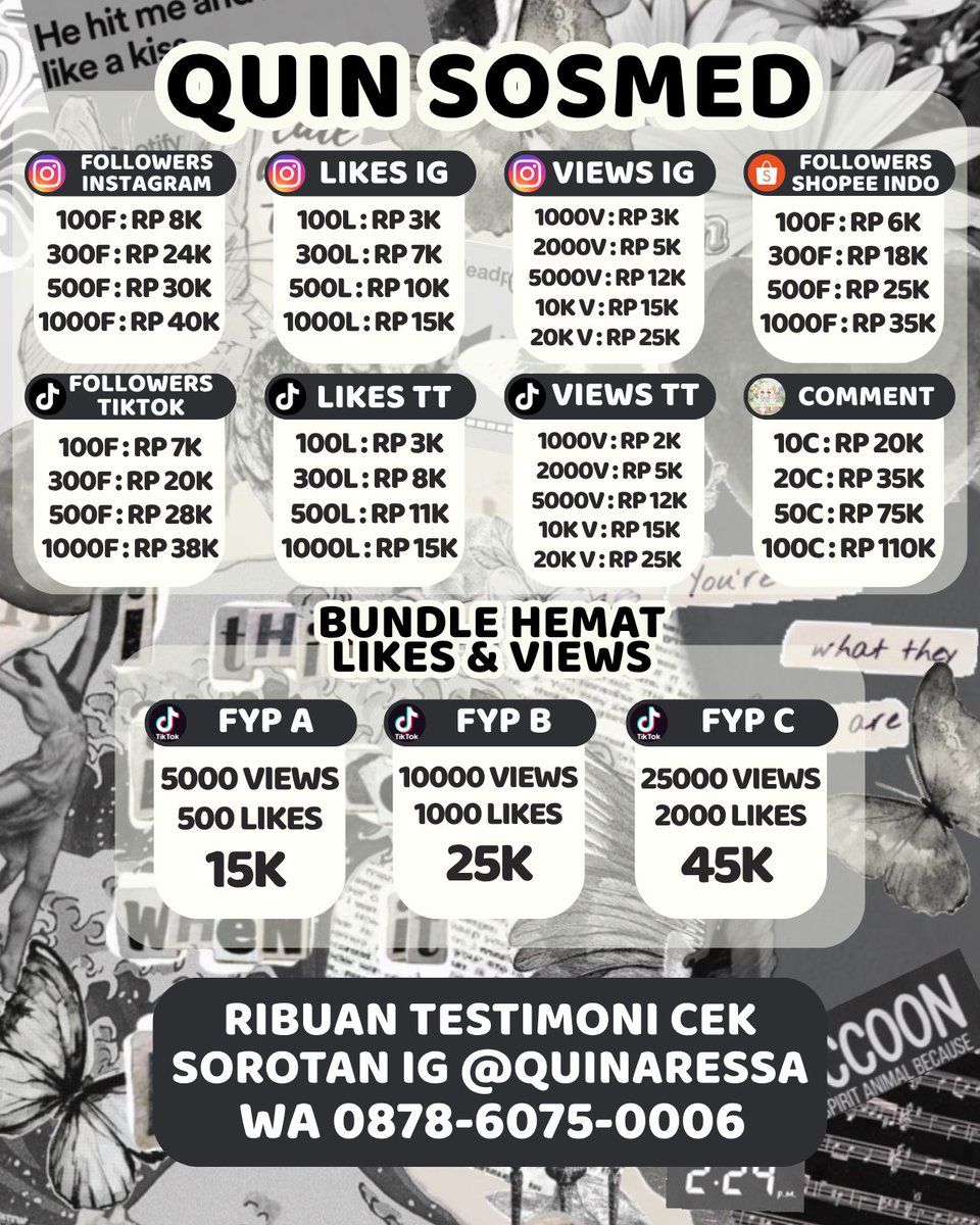 sevan / jual followers ig tiktok shopee tweet media
