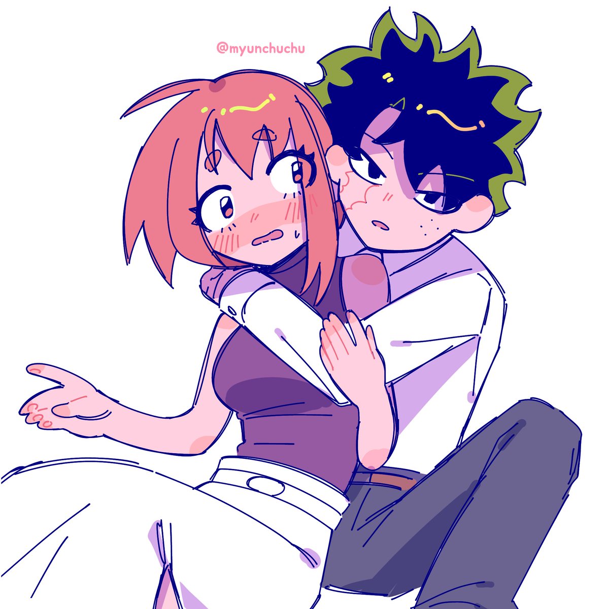 myunchuchu's tweet photo. More possessive Izuku for funsies!(^-^) #izuocha https://t.co/XzP7Bvo3J3