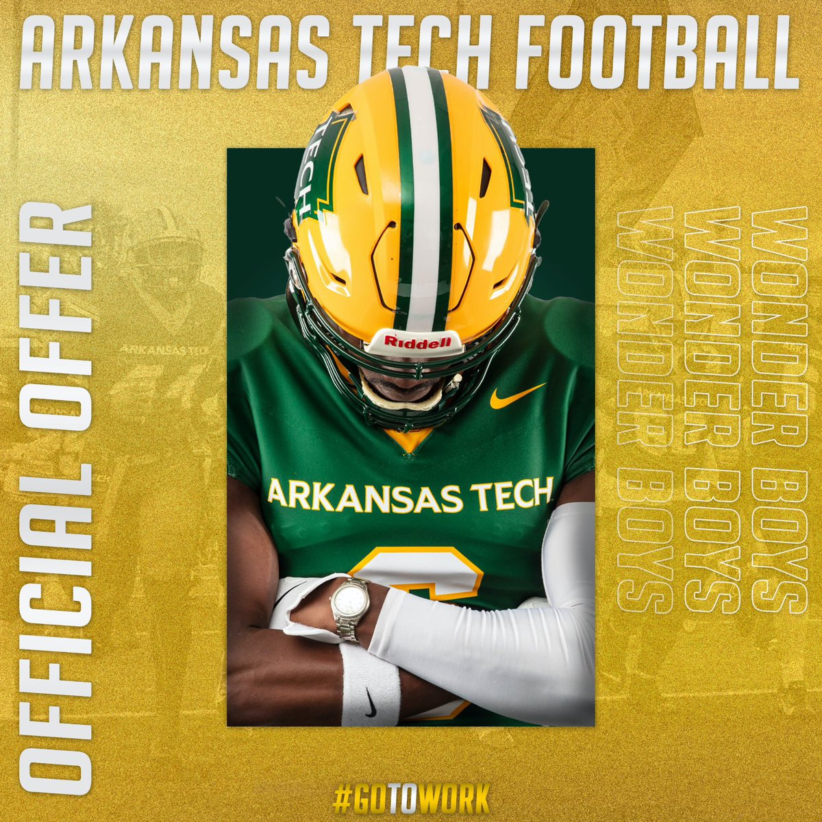 #AGTG after a conversation with <a href="/CoachB_Proc/">Bailey Proctor</a> I’m blessed to receive an offer from Arkansas Tech university! <a href="/CoachBrown210/">Kevin Brown</a> <a href="/CoachNorthern65/">Zach</a> <a href="/Jayarmes/">John Armes</a>
