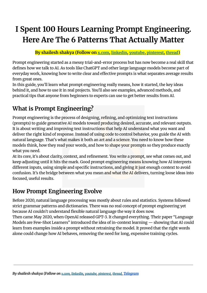 beginnersblog1's tweet image. Bad prompt: &quot;Write about marketing in simple words&quot;
Result: Generic 400-word fluff

Good prompt:
&quot;You are a digital marketing strategist. Write a 1500-word guide on email automation for e-commerce brands with &amp;lt;50 employees. Include: 3 tool recommendations, 2 case studies,…