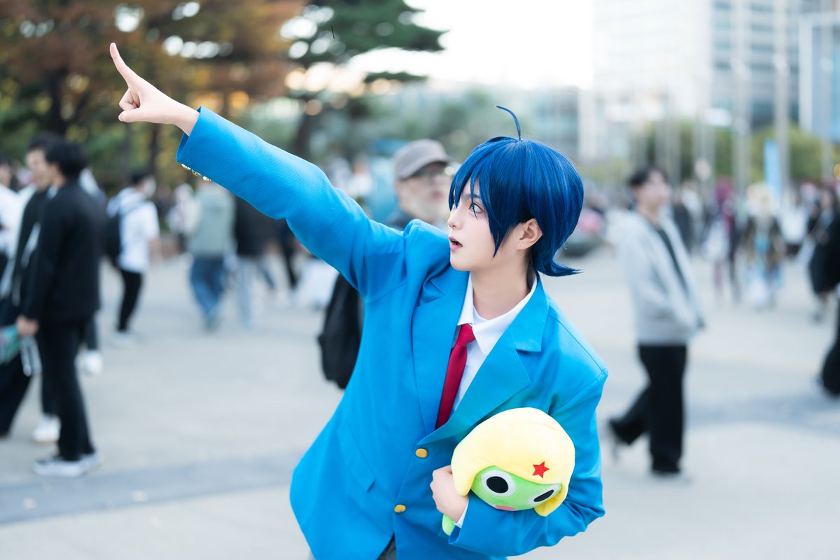 ⚠️cos  
【개구리 중사 케로로_ケロロ軍曹】 
강우주_日向冬樹

"중사 저기 봐! UFO야!"

_ 
#개구리중사케로로 #케로로 #ケロロ軍曹 #ケロロ
#cosplay #cos #コスプレ