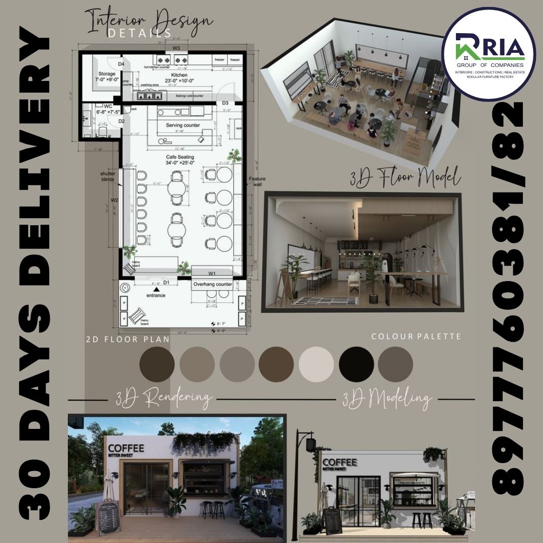 Rriagroups's tweet image. From precise 2D floor plans to stunning 3D models and realistic renderings — we bring your dream café or commercial interior to life with perfection.
📞 Call: 89777 60381 / 82
🏢 RRIA Group of Companies – Where imagination becomes reality.
#InteriorDesign #CafeDesign #3DModeling
