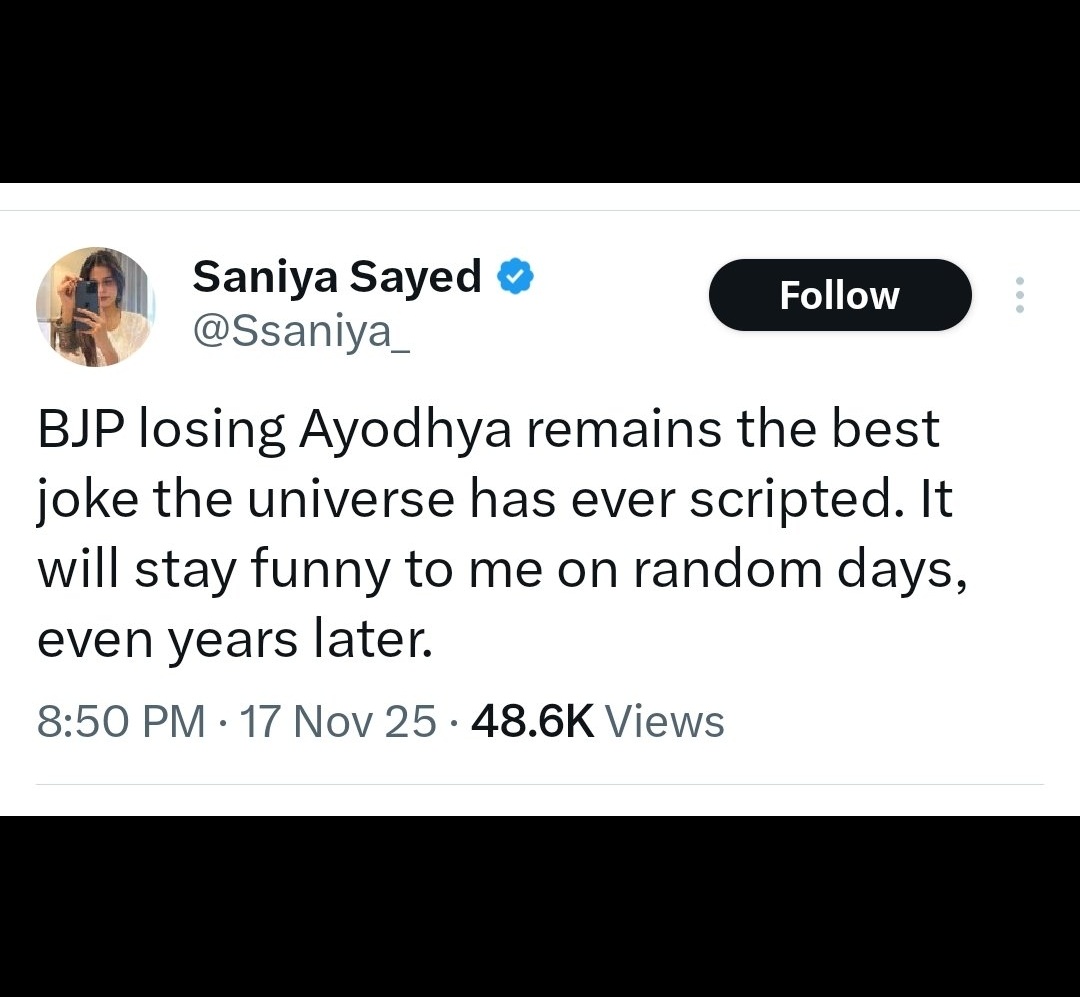 PoornimaNimo's tweet image. Building the Ram Temple in Ayodhya at exactly the same place where Babri stood, is the most satisfying moment in my lifetime.
The fact that the descendants of Babar could not even afford to purchase a 5 ft by 5 ft piece of land in the name of reconstructing Babri, anywhere in…
