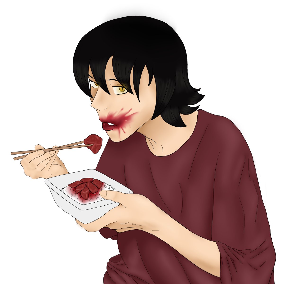 I meant to post this last night but heatstroke fucking sniped me

Anyways have my favourite boy flavoured with a little bit of cannibalism #sero