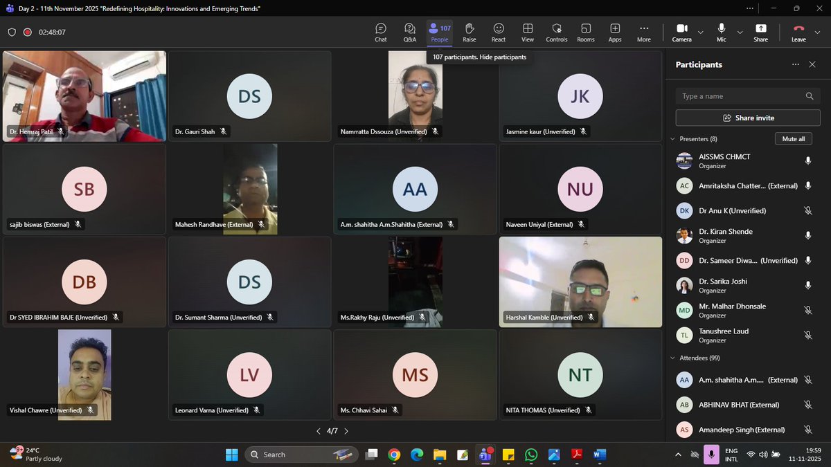 AISSMS_CHMCT's tweet image. brought a gush of new knowledge to the forefront.
With 129 participants attending this online FDP, it truly turned out to be a happy and fulfilling success.

Website:aissmschmct.in

#AISSMS #CHMCT #ATALFDP #FacultyDevelopmentProgramme #RedefiningHospitality