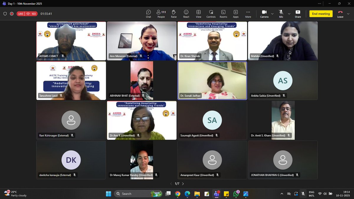 AISSMS_CHMCT's tweet image. brought a gush of new knowledge to the forefront.
With 129 participants attending this online FDP, it truly turned out to be a happy and fulfilling success.

Website:aissmschmct.in

#AISSMS #CHMCT #ATALFDP #FacultyDevelopmentProgramme #RedefiningHospitality