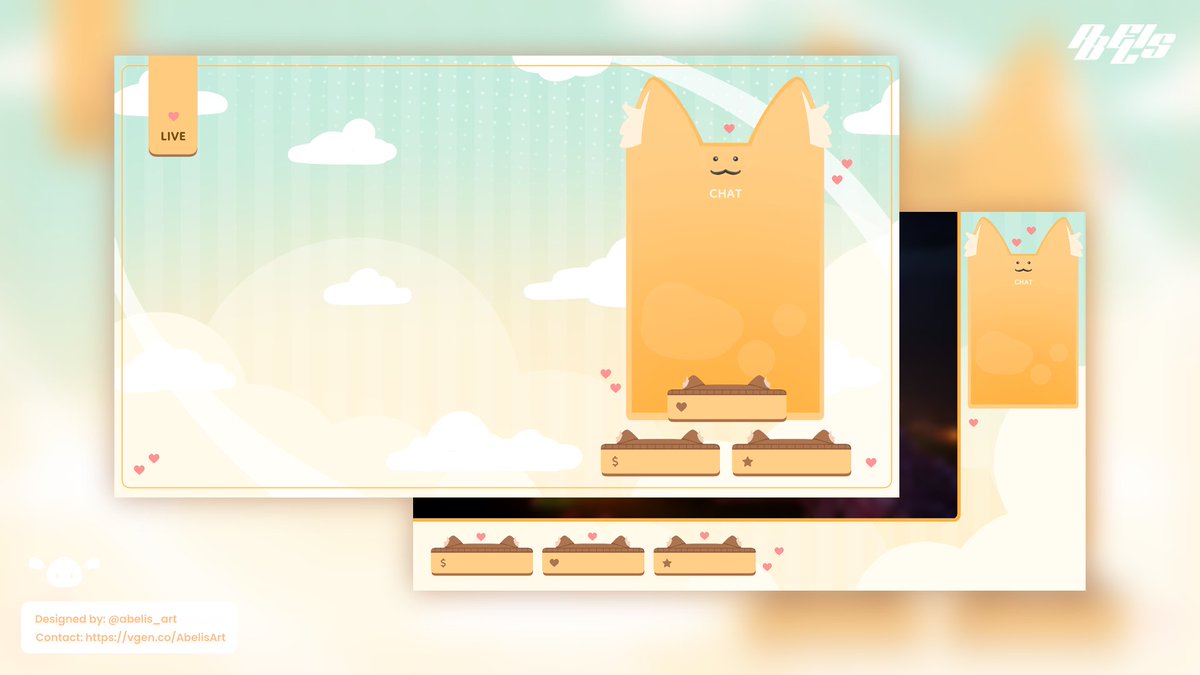 Overlays time it is! Super cute and cat themed overlays for a client in Vgen!

👀Remember that I have Black Friday discounts until November 28 on my Vgen!

♡ + ↻ appreciated
#Vtuber I #VgenComms