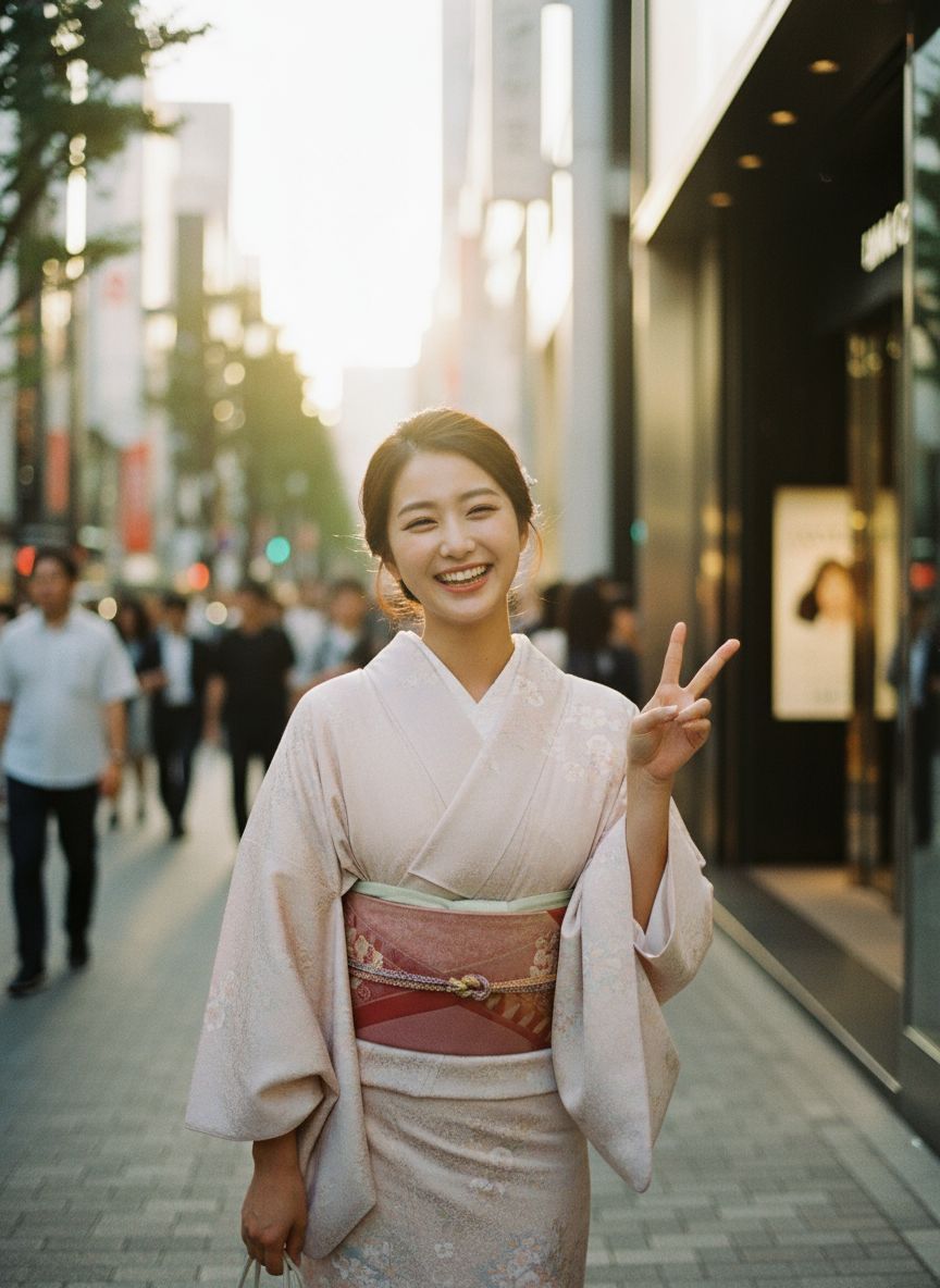 和の装い。どう思う？ 🌸
Traditional style. What do you think? 🎀