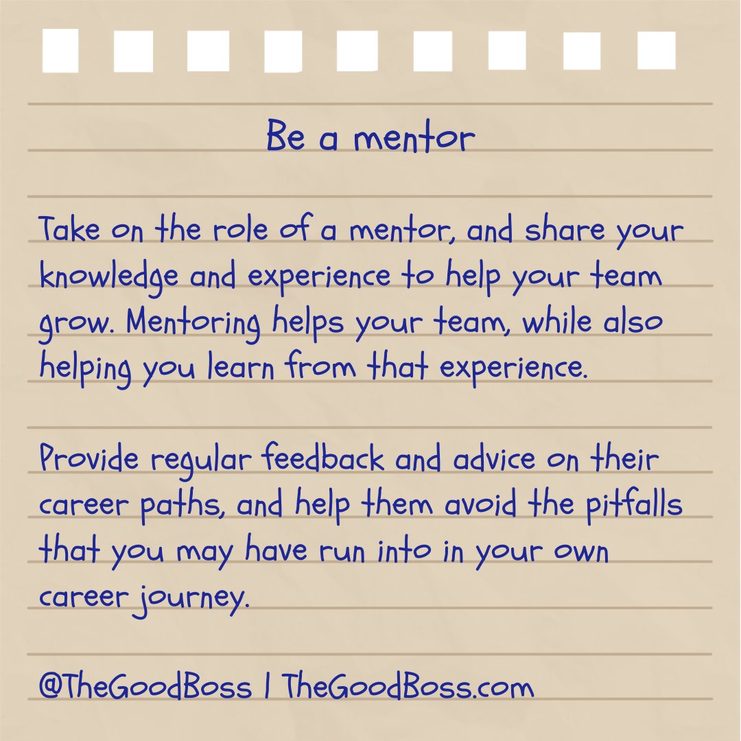Be a mentor