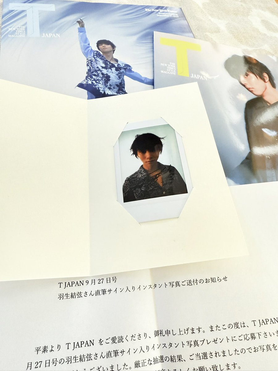 T JAPANのプレゼントどの御写真もセンスあふるる〜🪽✨