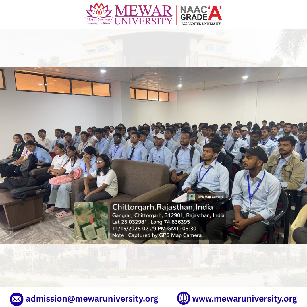 universitymewar's tweet image. The Faculty of Engineering &amp;amp; Technology organized an insightful #GuestLecture today under the Value Added Course “Digital Empowerment: Building Online Presence and Smart Skills for the Future.”

#MewarUniversity #DigitalEmpowerment #SmartSkills #Engineering #AI #FutureSkills