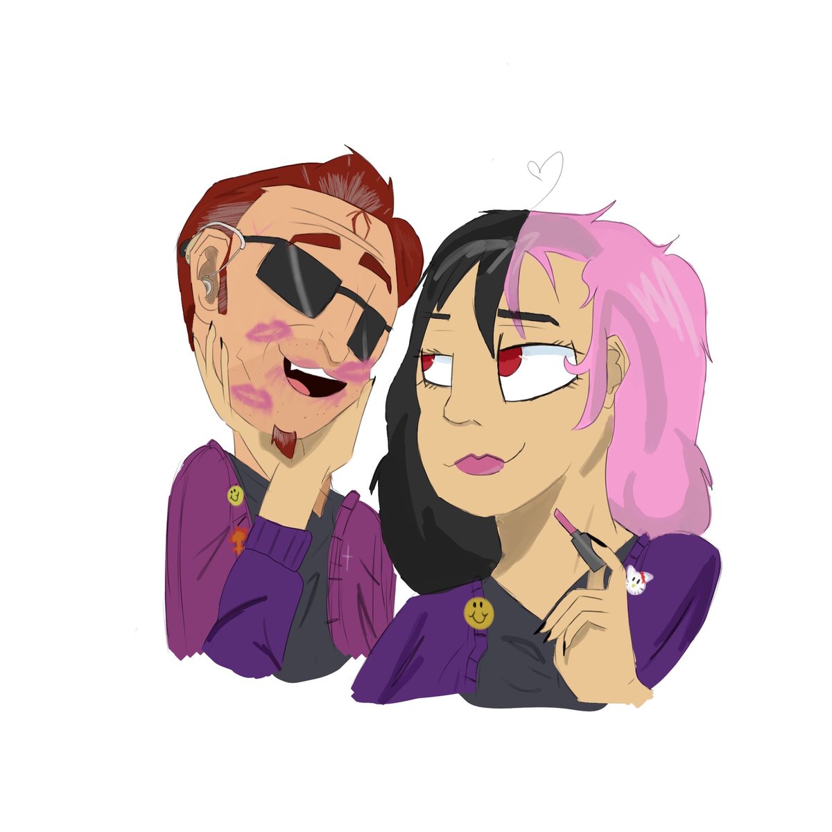 ChitChatCopyCat's tweet image. I drew chick and p4 cuz it’s real and I saw it. Kinda scared me seeing them making out but what can you do.