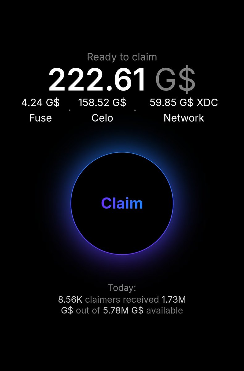 yoni_ami's tweet photo. @gooddollarorg 💙 
Triple claiming 💪👍
@XDCNetwork @Celo @Fuse_network @GoodDollarTeam https://t.co/5grTERmVxZ
