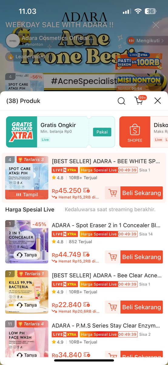 Adara_ID's tweet image. 🤩WEEKDAY SALE WITH ADARA‼️✨
Di hari rabu ini Lagi banyak diskon di live shopee adara yuk buruan cek shopee kita sekarang ‼️✅ 

⬇️⬇️⬇️
s.shopee.co.id/2B797H91pF