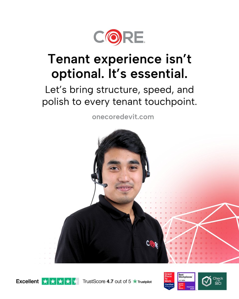 onecoredevit's tweet image. Great tenant experience = great teams behind the scenes.

CORE® powers property teams with skilled remote support so tenants feel cared for.

💼 onecoredevit.com | 📧 info@onecoredevit.com

#OneCoreDevIT #CORESolutions
