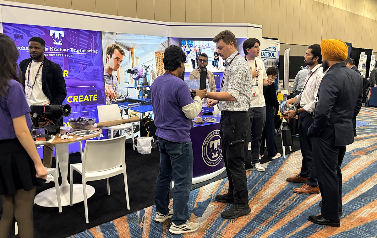 The MNE booth was a soaring success on opening day at the ASME IMECE conference in Memphis! Our MNE students and faculty showcased their amazing research and all Tech has to offer. It was a big “Wings Up” day, and we’ll share more from there this week! #TnTechMNE