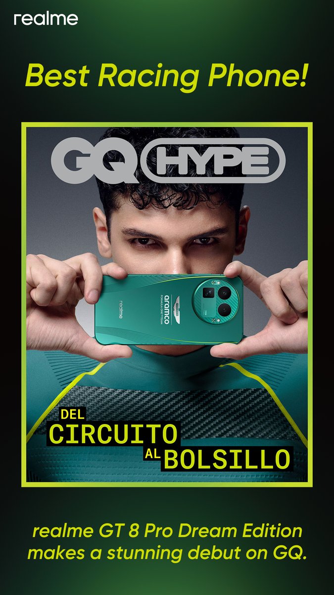 realmeglobal's tweet image. realme GT 8 Pro Dream Edition – The Best Racing Phone is here.

Race-inspired design, now in your hands.