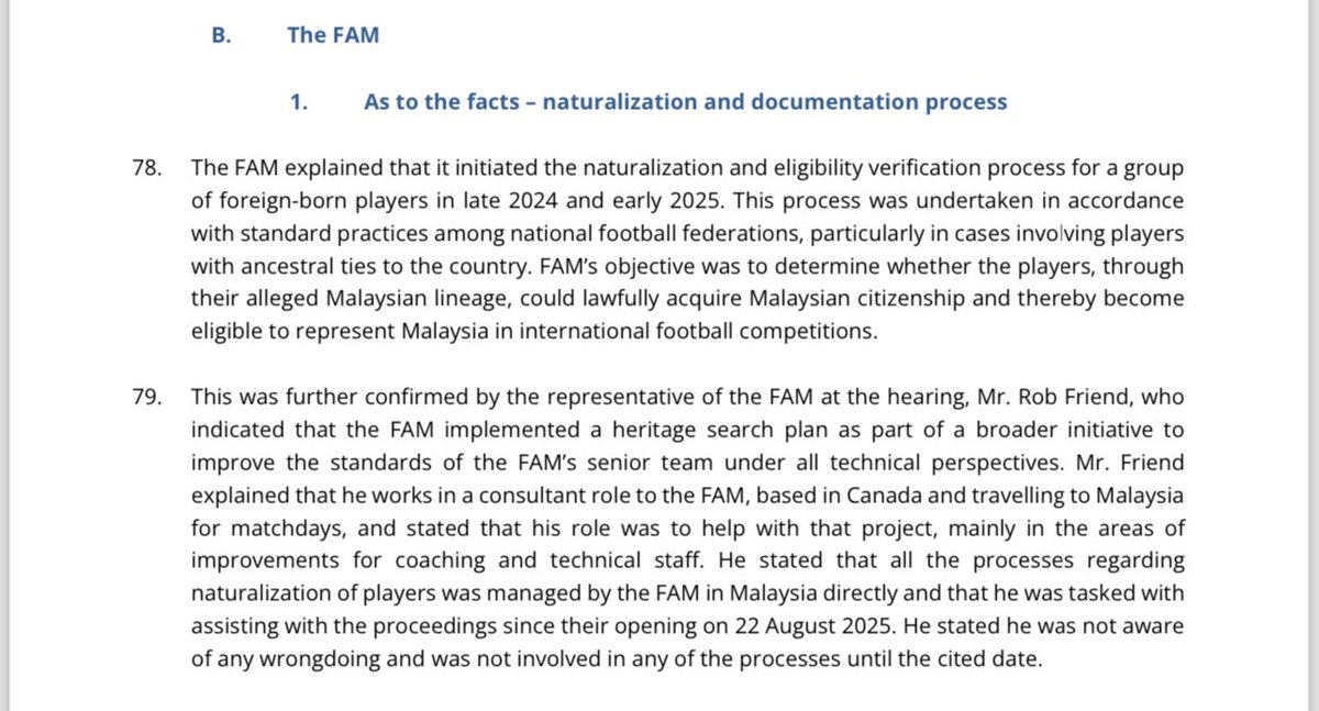 zulhelmizainal1's tweet photo. Rob Friend bukan CEO National Team? 

“Mr. Friend explained that he works in a consultant role to the FAM, based in Canada and travelling to Malaysia for matchday”. 👨‍💼

@ASTROARENA https://t.co/jdSvlQkasi