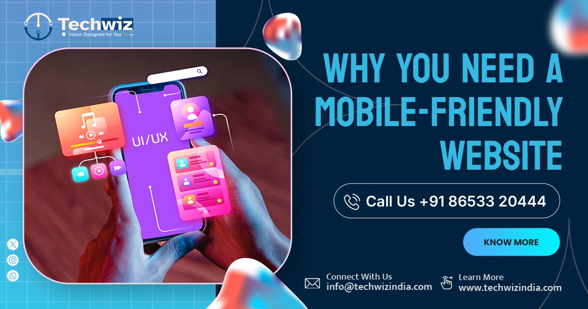 techwizind's tweet image. Is your website ready for today’s mobile-first world?
A mobile-friendly site isn’t a luxury anymore — it’s a must!
Faster, smarter, and SEO-friendly. 🚀
Read the full blog now!

🌐 Visit - techwizindia.com/blog/why-you-n…
📞 Call Us : +91 86533 20444
📧 Mail Us : info@techwizindia.com