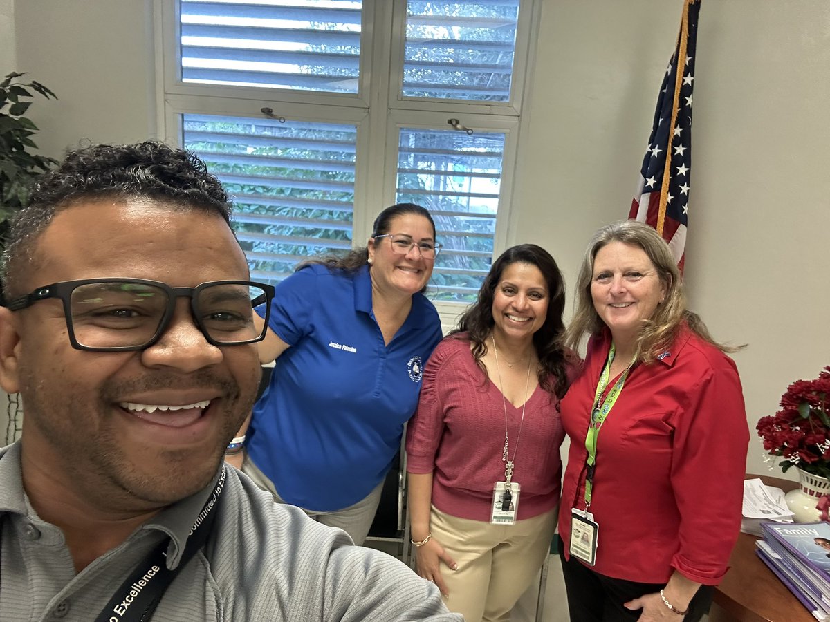 debbi_hixon's tweet image. We poppped in to visit with Principal Itty at Lyon’s Creek MS to check on the new traffic changes. It was good to hear the changes have made the drop off and dismissal much better for the school community.