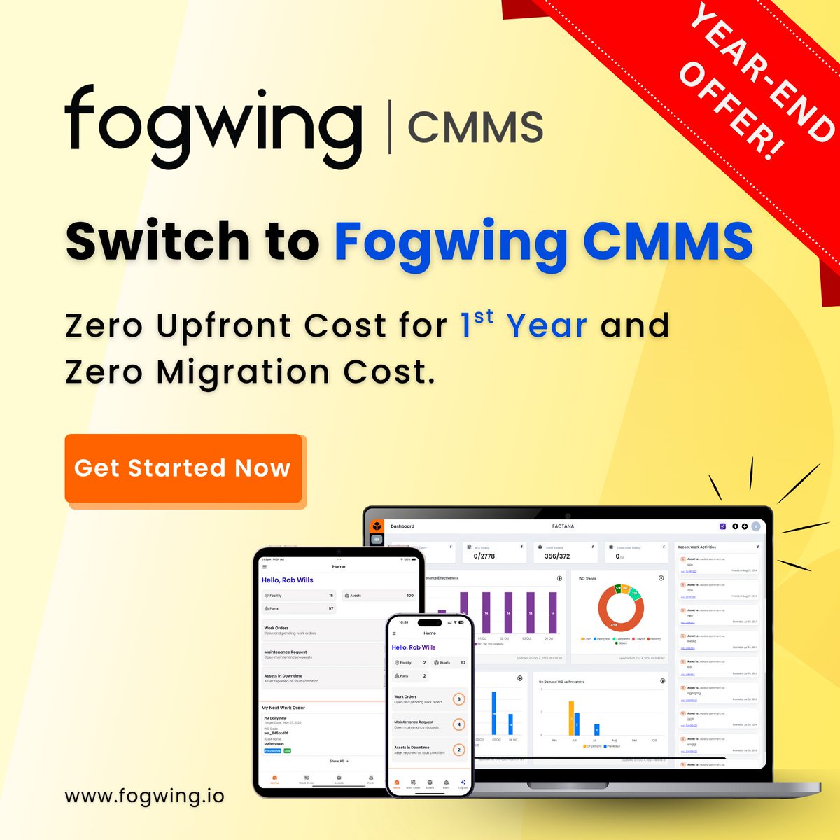 Fogwing_IoT's tweet image. Switch Maintenance Systems Without Extra Cost! 🚀

📅 Ready to make the switch? Book your demo today: fogwing.io/request-demo/

#FogwingCMMS #SmartMaintenance #BestCMMSSoftware #AssetManagement #ZeroMigrationCost #BestCMMS #Fogwing