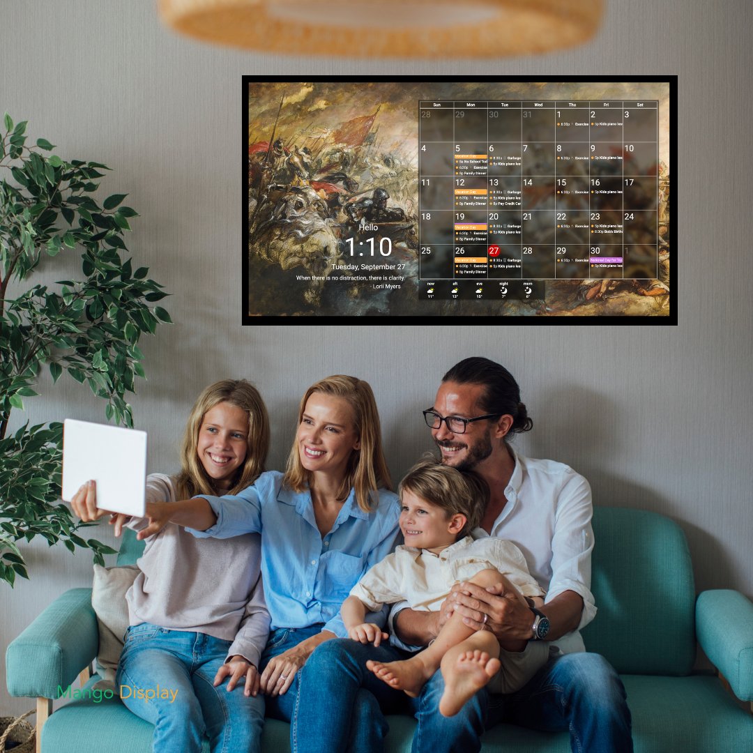 MangoDisplay's tweet image. Smooth days start with Mango Display—your family’s new command center. 🏡✨mangodisplay.com/digital-calend…