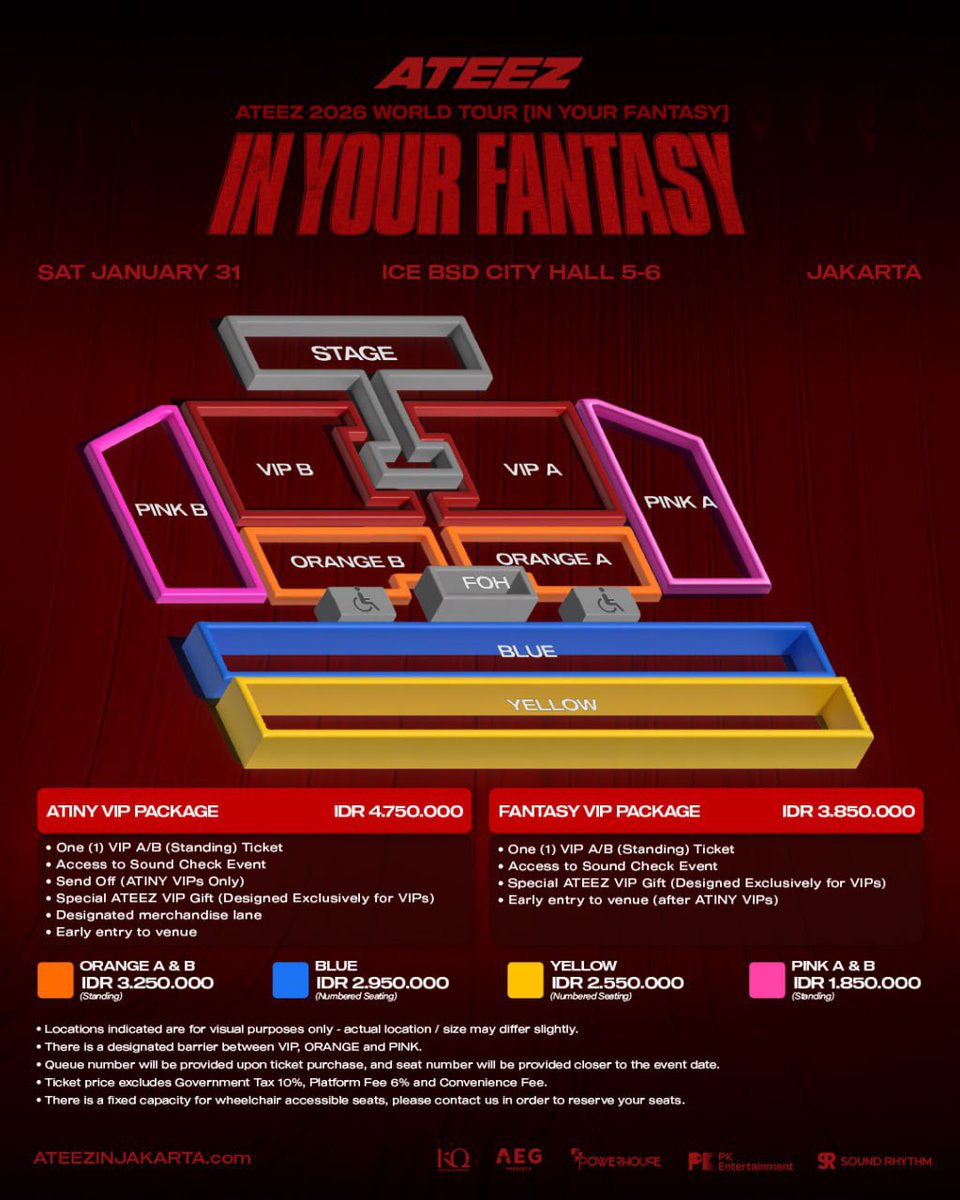 atzsell's tweet photo. WTS ATEEZ IN YOUR FANTASY JAKARTA TIX

FANTASY VIP B PACKAGE X2
qn < 340

- letting go at actual price (incl tax fees)
- RM2,295 (2 tix)
- prefer to sell both together!

dm @atzsell 

#ateezinjakarta #inyourfantasyjkt #ateezinjkt https://t.co/6oygvY5Rne