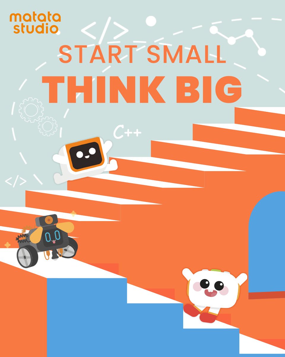 MatataStudioEDU's tweet image. Just starting to code? Here’s a tip: start small, think big.   

Begin with simple projects that help you grow step by step. Every small success builds confidence, turning curiosity into creativity and ideas into innovation. 

#MatataStudio #CodingAdventure #CodingTips