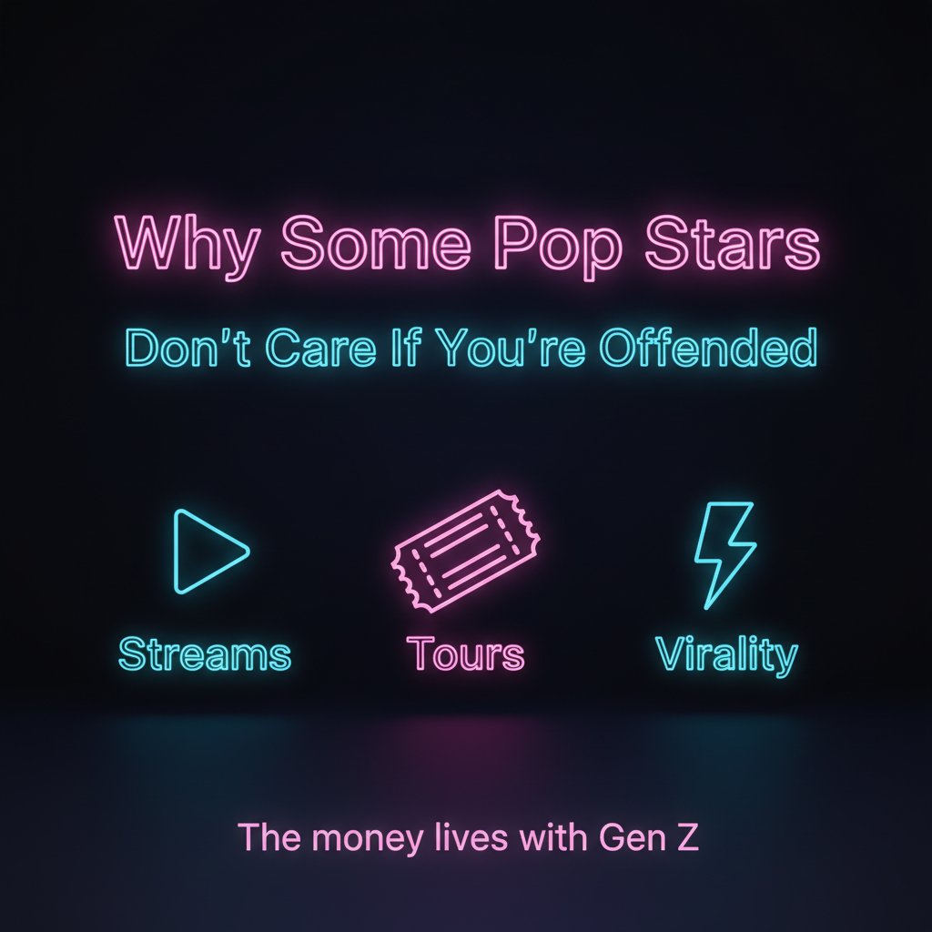 Why Some Pop Artists Are Okay Losing Conservative, Families, and Over-35 Fans - A Data-Driven Look

Since ~2015 we’ve seen a similar pattern on repeat:

- Lady Gaga wearing a meat dress.
- Lil Nas X with the Satan Shoes.
- Chappell Roan’s boundary meltdowns.
- Doja Cat’s demon