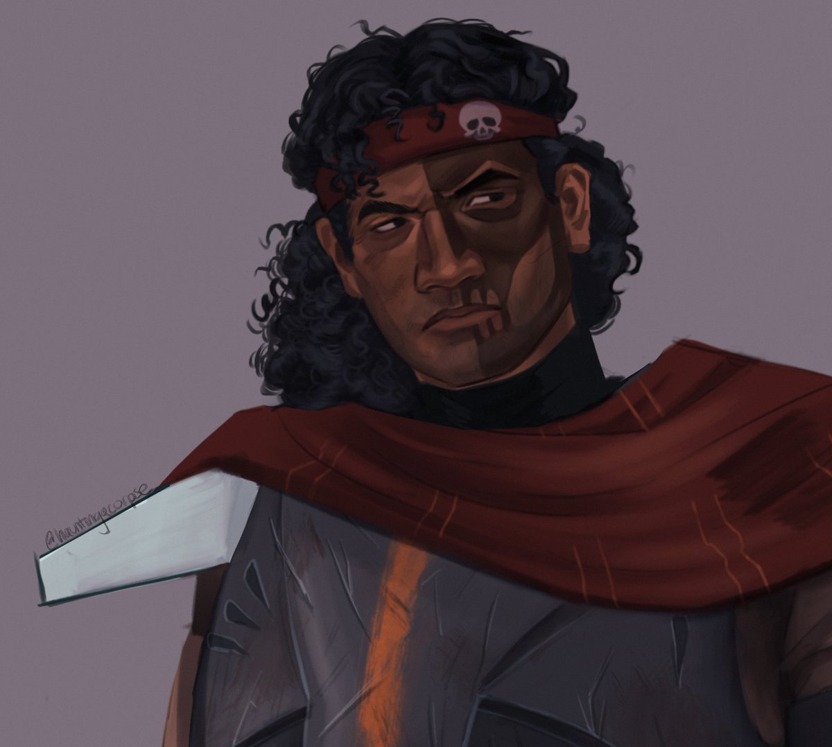 When my semester sucks so hard I stopped drawing Hunter for a month😟😟😟