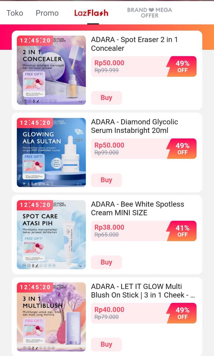 Adara_ID's tweet image. ✨Banyak diskon dan flash sale yg mau cobain produk best seller ‼️✅

Yuk klik link di bawah ⬇️⬇️
s.lazada.co.id/s.ZXMo4k