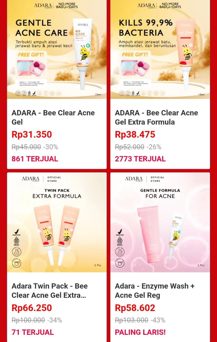 Adara_ID's tweet image. ✨Banyak diskon dan flash sale yg mau cobain produk best seller ‼️✅

Yuk klik link di bawah ⬇️⬇️
s.lazada.co.id/s.ZXMo4k