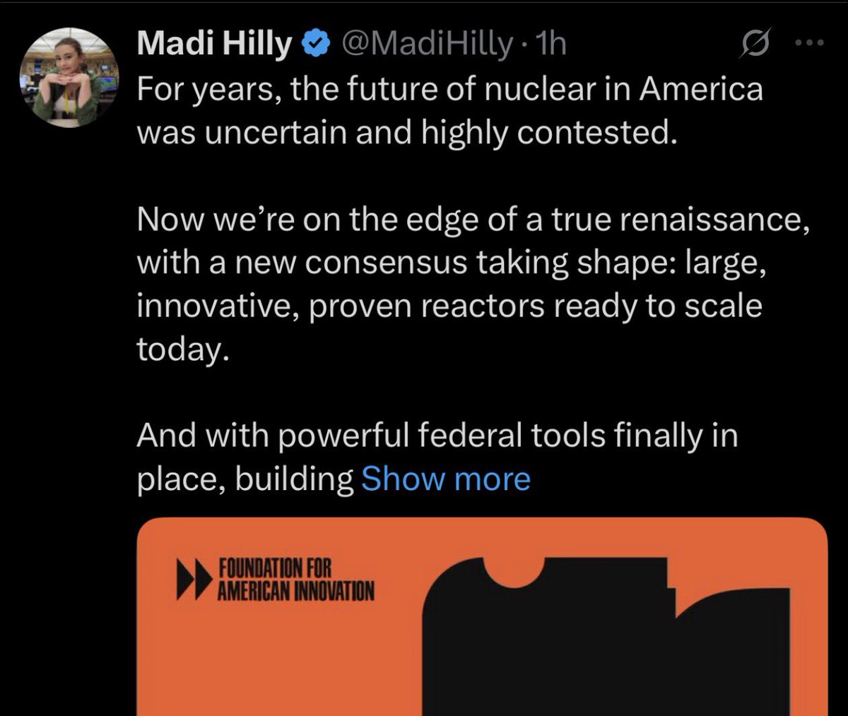 duncan__c's tweet image. There’s two views of the path for nuclear power right now:

1) One comes from the group that’s been advocating for nuclear over the last decade. Deploy what’s been proven. We already have everything we need.

2) The other lies with newcomers who believe a new approach is needed.
