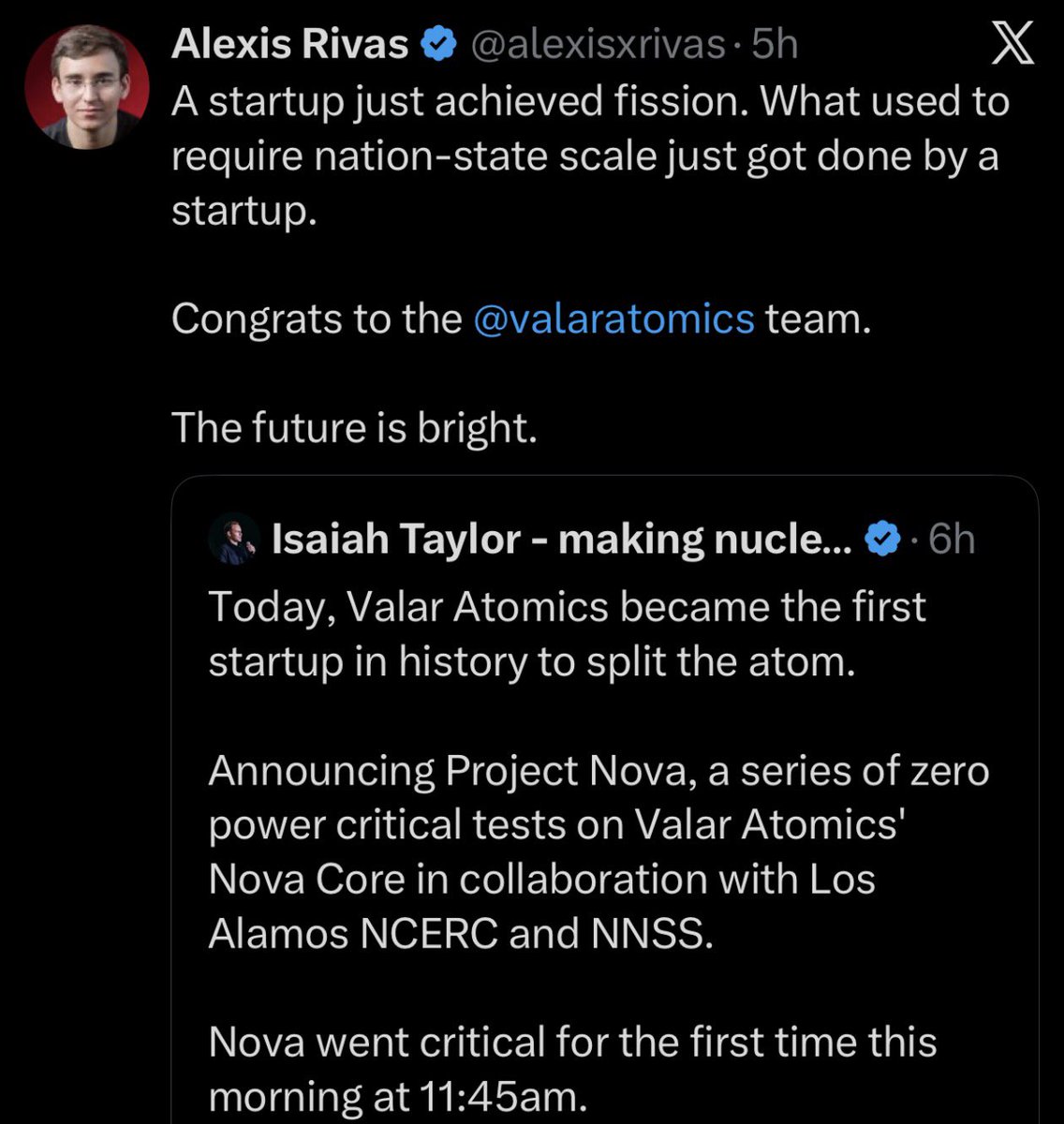 duncan__c's tweet image. There’s two views of the path for nuclear power right now:

1) One comes from the group that’s been advocating for nuclear over the last decade. Deploy what’s been proven. We already have everything we need.

2) The other lies with newcomers who believe a new approach is needed.