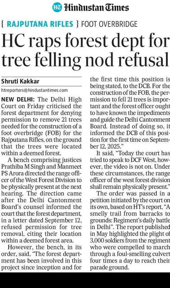 DelhiTreesSOS's tweet image. This stretch along the Ring Road is officially a deemed forest. The Bailey bridge is already operational. So why is there a push to cut 20 fully grown trees in a protected zone, in a city that’s choking? @Warriormomsin 

@gupta_rekha @mssirsa