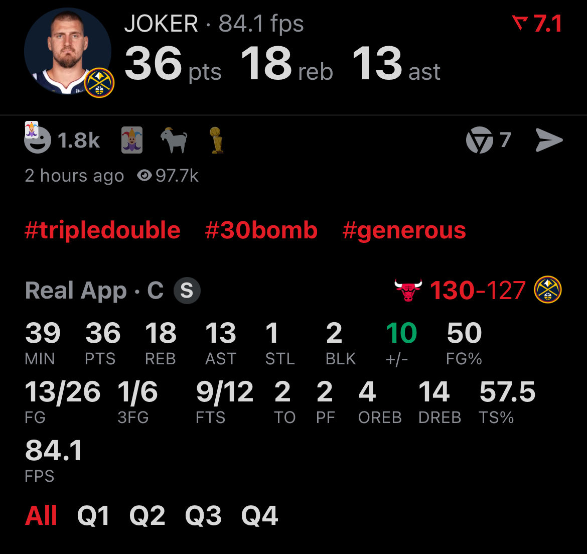 LandofNix's tweet image. Despite the loss,
Nikola Jokic might be a top 3 player of this century…