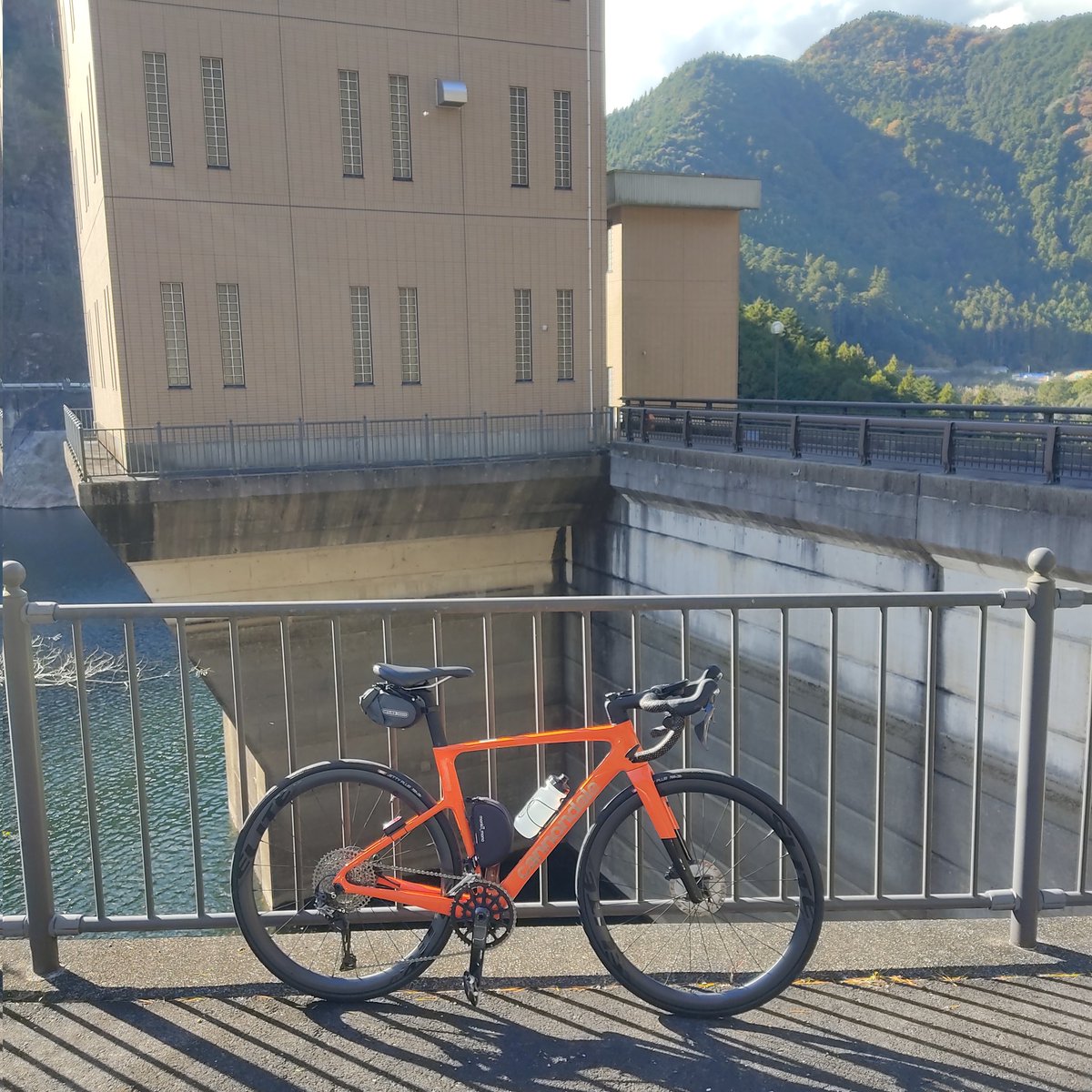 大島ダムきたー！ そろそろ帰りたい！ #Cannondale #Super6evo